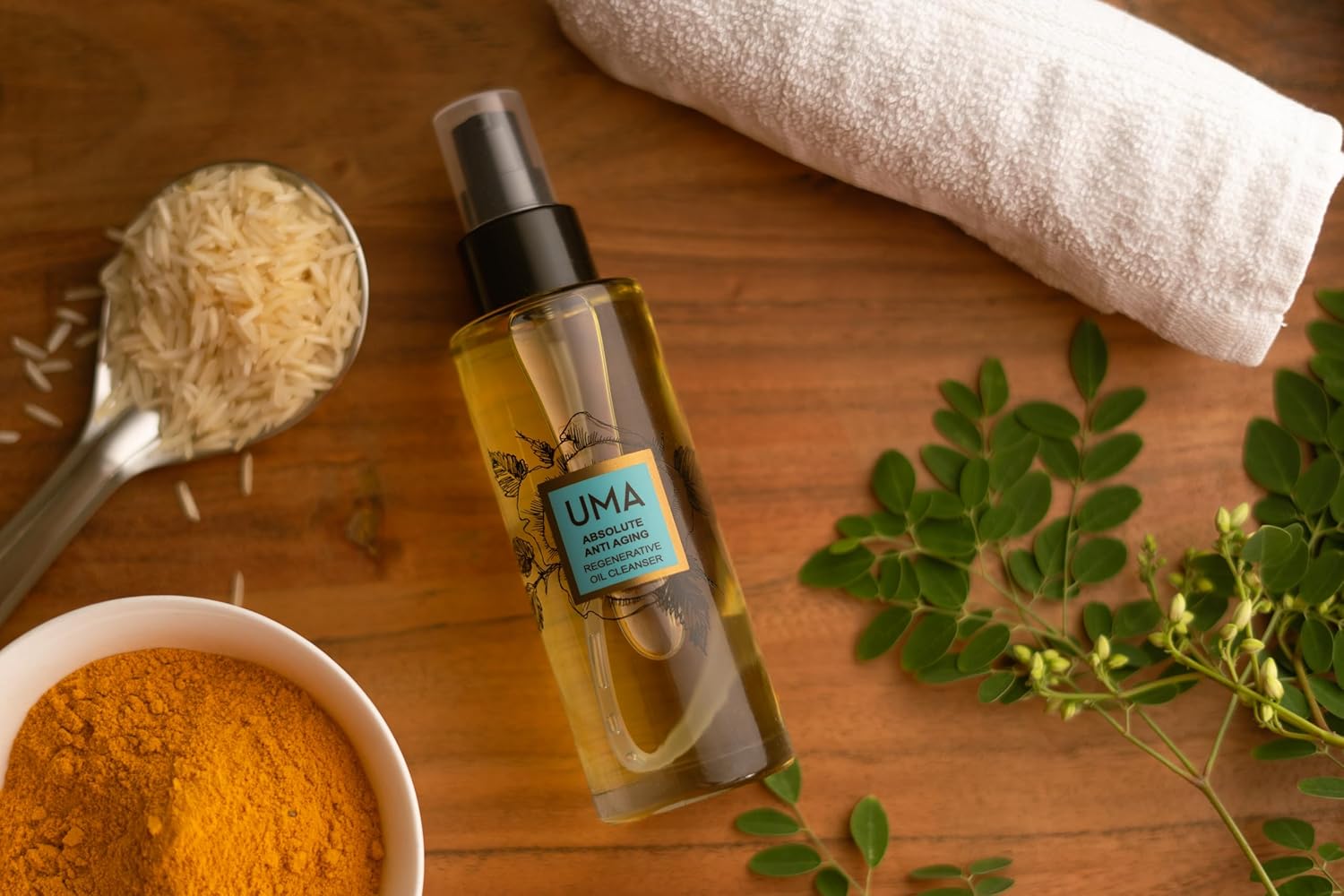 Uma Absolute Anti Aging Regenerative Oil Cleanser | Ayurvedic Oil Cleanser Removes Makeup & Sunscreen | Facial Cleanser For Sensitive, Normal & Oily Skin | 100% Natural Skincare (3.4 Oz | 100 Ml) : Beauty & Personal Care