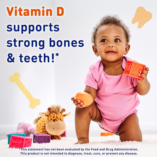 Enfamil D-Vi-Sol Vitamin D Liquid Supplement Drops For Infants, Supporting Strong Teeth & Bones In Newborn Babies, Easy-To-Use, Gluten Free, 50 Ml Dropper Bottle, Pack Of 3