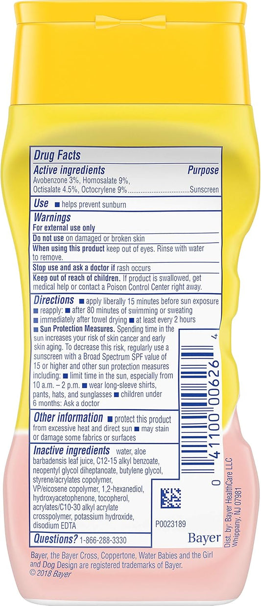 Coppertone Waterbabies Fragrance Free Spf 50 Baby Sunscreen Lotion, 8 Fl Oz