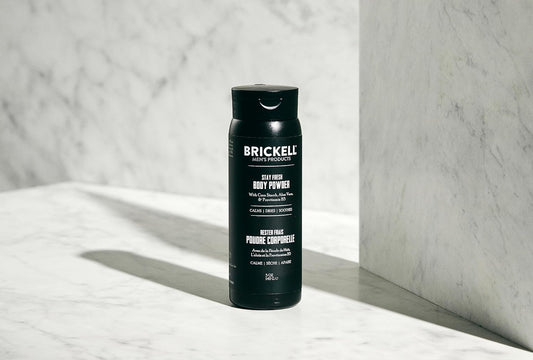 Brickell Men'S Products Stay Fresh Body Powder For Men, Natural And Organic Talc-Free, Absorbs Sweat, Keeps Skin Dry, Scented, 5 Oz