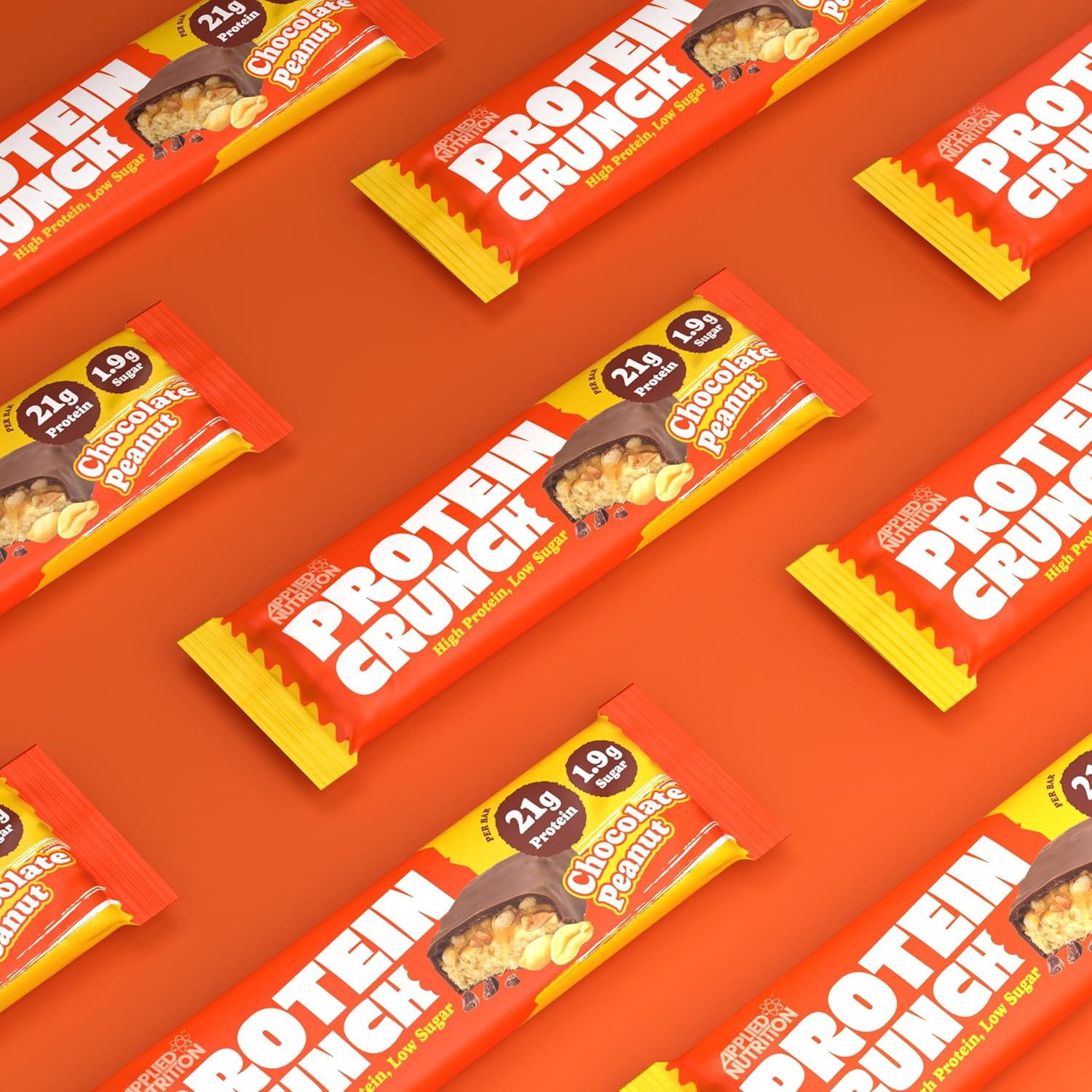 Applied Nutrition Protein Crunch - Protein Bars, High Protein, Low Sugar (Milk Chocolate Peanut) (62g x 12) : Amazon.co.uk: Health & Personal Care