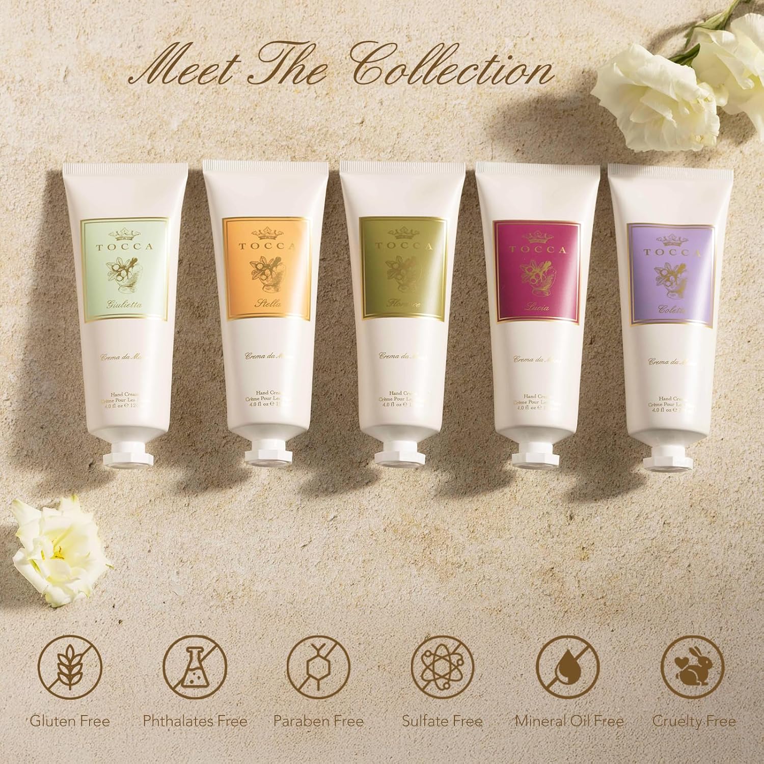 Tocca Crema De Mano Luxe, Liliana Hand Cream, 4 Oz - Neroli, Watery Peach, Muguet - Moisturizing, Quick Absorbing : Beauty & Personal Care