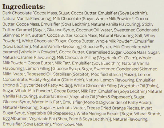 Lily O'Briens Ultimate Chocolate Collection 190G - 16 Assorted Chocolates From 8 Original Recipes - Gift Wrapped, Present Or Sharing Box, Celebration, Congratulations, Birthday, Thank You Teacher