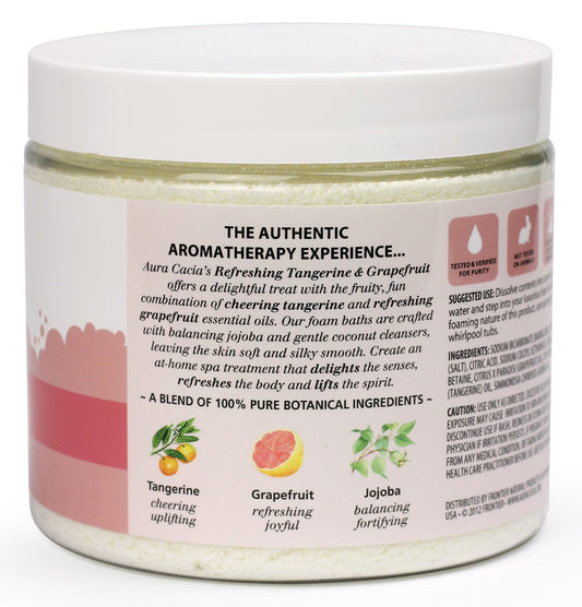 Aura Cacia Aromatherapy Foam Bath, Refreshing Tangerine And Grapefruit