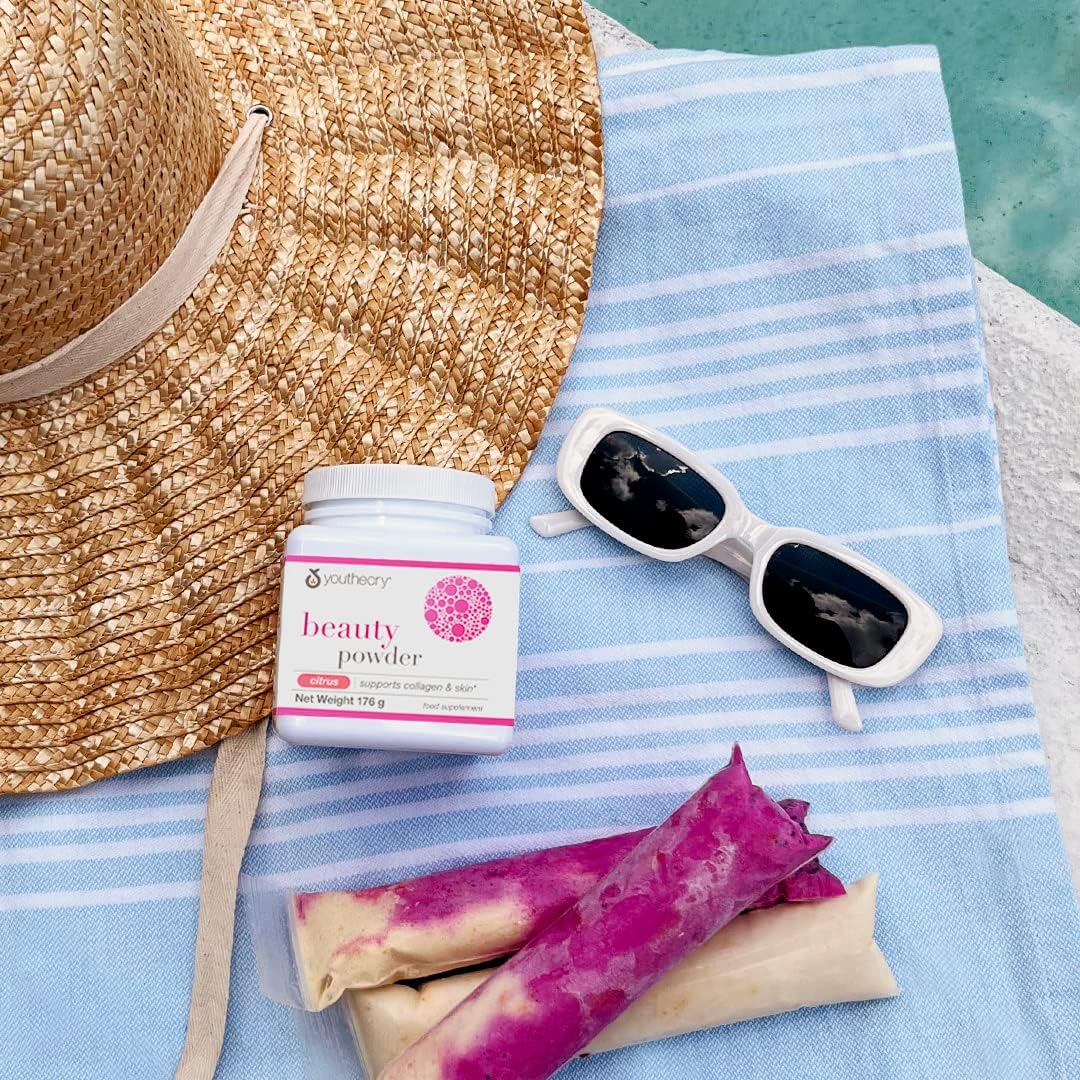 Youtheory Beauty Powder Citrus Flavor, Reduces fine Lines & wrinkels,