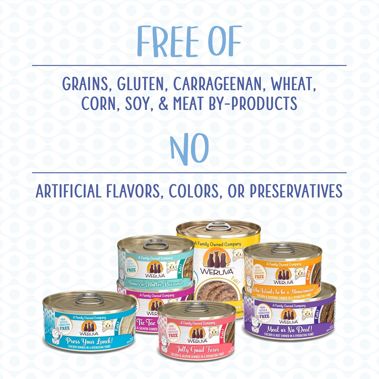 Weruva Wet Cat Food, The Mix and Match Game Pate Variety Pack, 3oz Can, Pack of 18