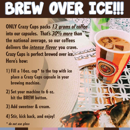 Crazy Cups Decaf Flavored Coffee Pods, Decaffeinated Cinnamon French Toast Flavored Coffee, Single Serve Hot Or Iced Medium Roast Coffee For Keurig K Cups Machines, 22 Count