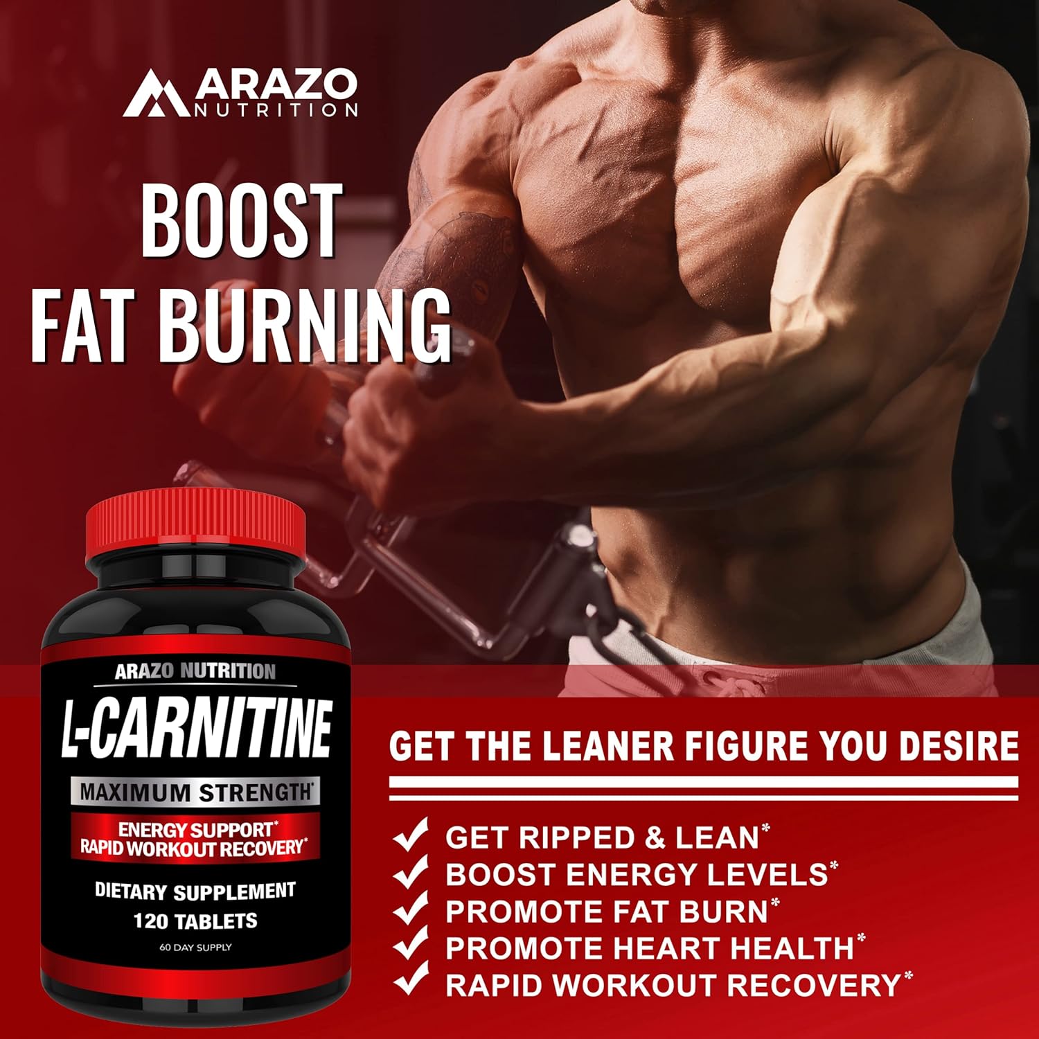 Super Strength L-Carnitine 1000mg Servings Plus Calcium for Boosted Me