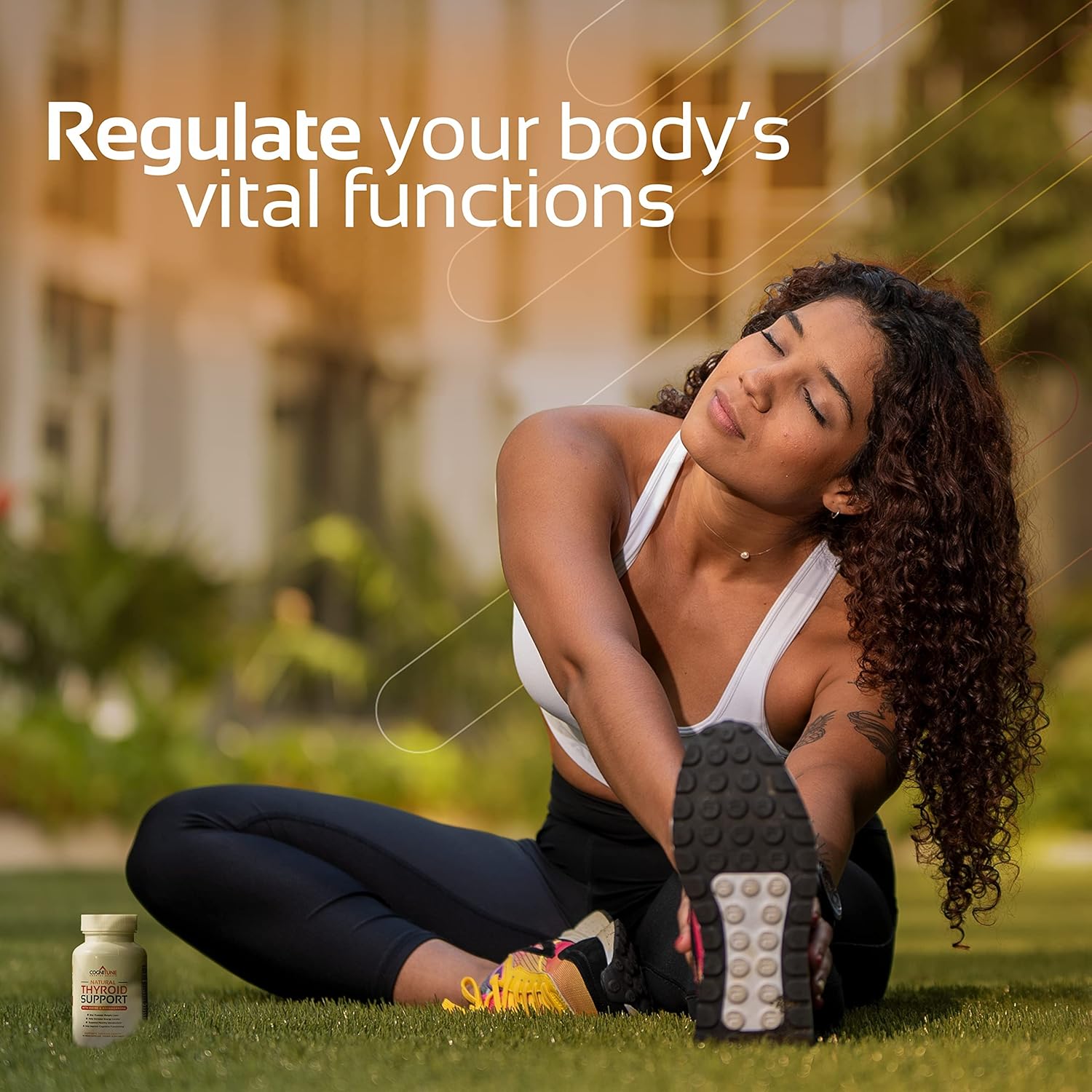 Cognitune Thyroid Support Complex Supplement - Thyroid Support For Women And Men - Boost Energy, Focus, Metabolism - Iodine Supplement With B12, Selenium, Zinc, Copper, Ashwagandha, L-Tyrosine & More : Health & Household