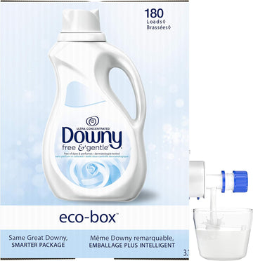 Downy Eco-Box Ultra Concentrated Laundry Fabric Conditioner Liquid, Free & Gentle, 180 Loads, 105 Fl Oz