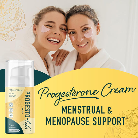 Progesterone Cream For Women – 3000Mg Bioidentical From Wild Yam – Menopause & Menstrual Support – Dermatologist-Tested, Soy-Free