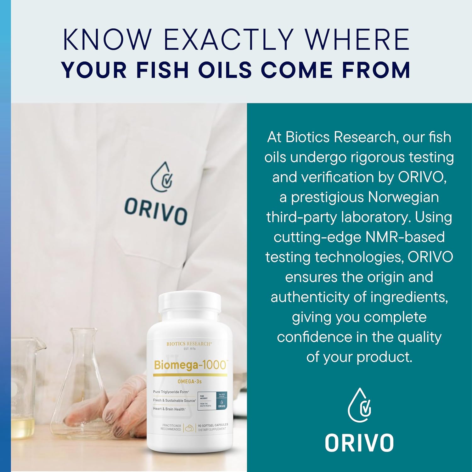 Biotics Research Biomega-1000™ Omega 3 Fish Oil With Epa/Dha - High Potency Omega-3 Fatty Acids 1000 Mg- Highly Concentrated Fish Oil For Women & Men –Supports Immune, Brain & Heart Health–90 Softgels