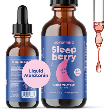 Sleepberry Liquid Melatonin For Kids - Natural Sleep Aid With Elderberry And Vitamin D - Boost Immune System While They Sleep (2 Fl Oz)