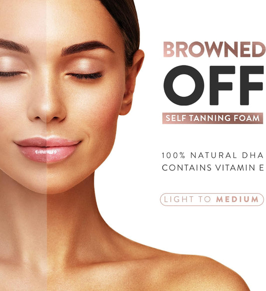 Browned Off Self Tanning Mousse ā Light To Medium (200Ml) | Watermans Fake Tan With Aloe Vera | Best Self-Tanning Foam