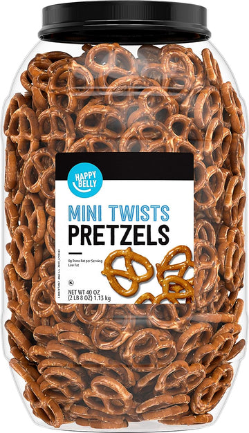 Amazon Brand - Happy Belly Mini Twist Pretzels, 2.5 Pound (Pack Of 1)