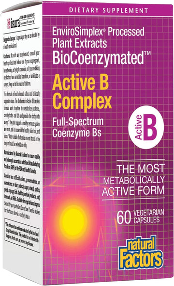 Natural Factors, Biocoenzymated Active B Complex, 60 Capsules (60 Servings)