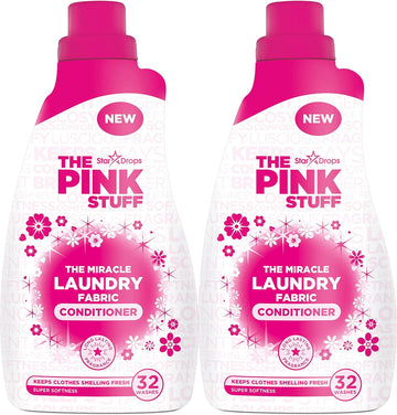 Stardrops - The Pink Stuff - The Miracle Laundry Liquid Fabric Conditioner - 32Oz Pack Of 2, 2.0 Pounds (82379), Rhubarb