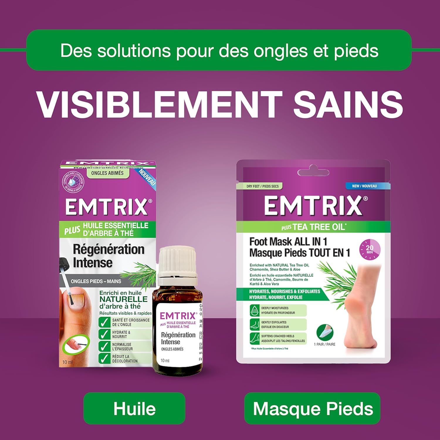 Emtrix Foot Mask Socks All in 1, Moisturising Foot Mask with Natural Tea Tree Oil, Designed to Hydrate, Exfoliate & Soften Cracked Heels in 20 Minutes for Baby Soft Feet - (1 Pair) : Amazon.co.uk: Beauty