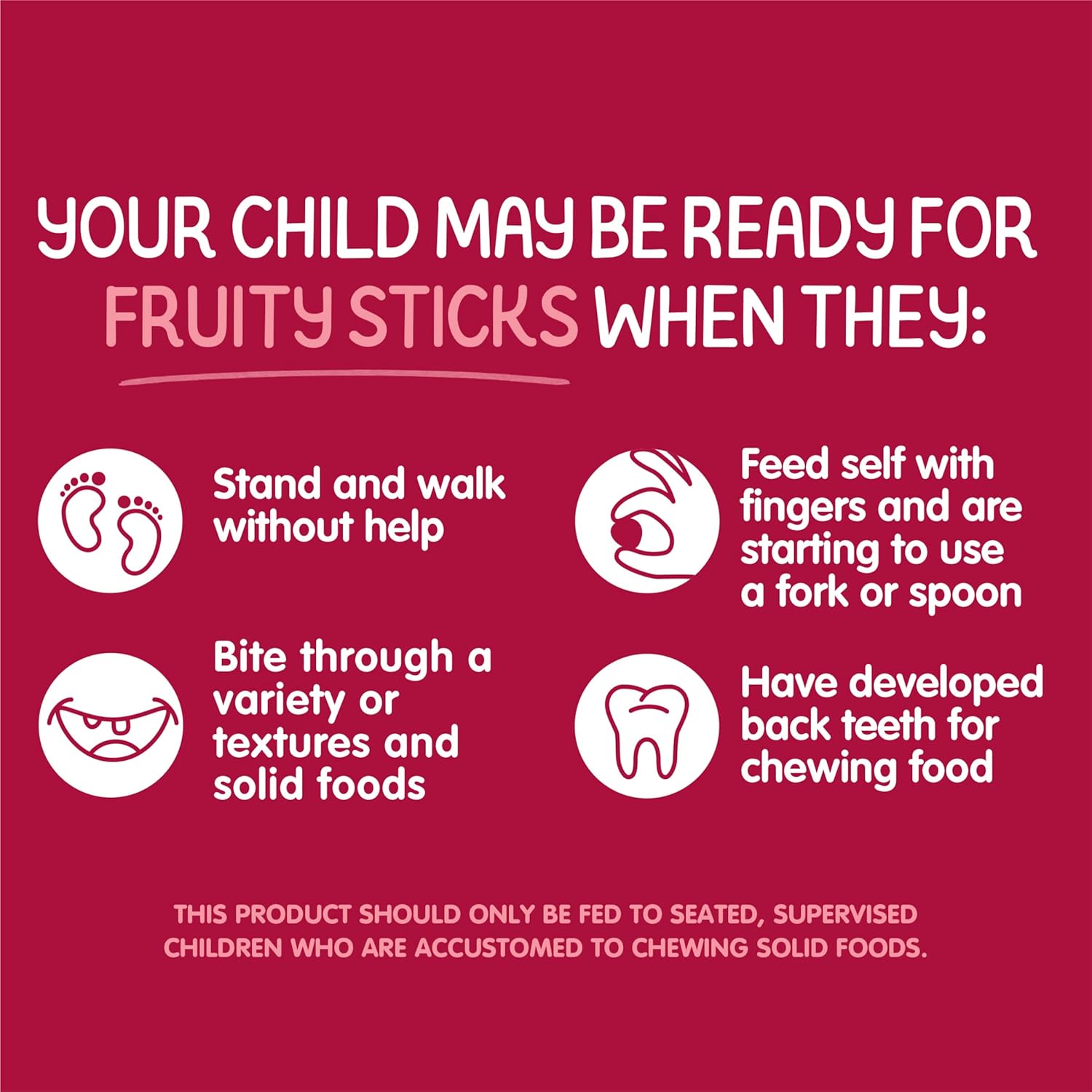 Happy Tot Organics Fruity Sticks, Oat & Fruit Filled Grain Sticks, Strawberry, Organic Toddler Snack, 2.5 Ounce Bag (Pack Of 6)