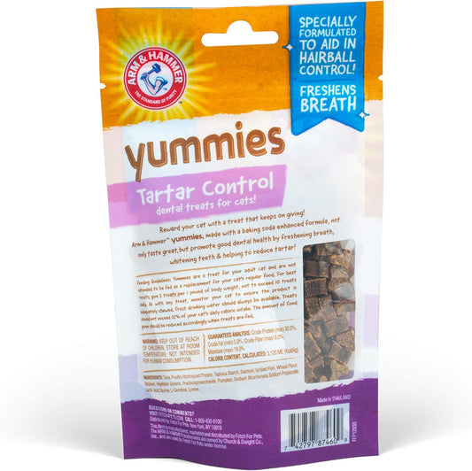 Arm & Hammer For Pets Cat Dental Care Cat Treats, Yummies | Tartar Control Cat Treats For Adult Cats In Delicious Tuna Flavor Baking Soda Cat Treats, Xs (2.5 Oz)