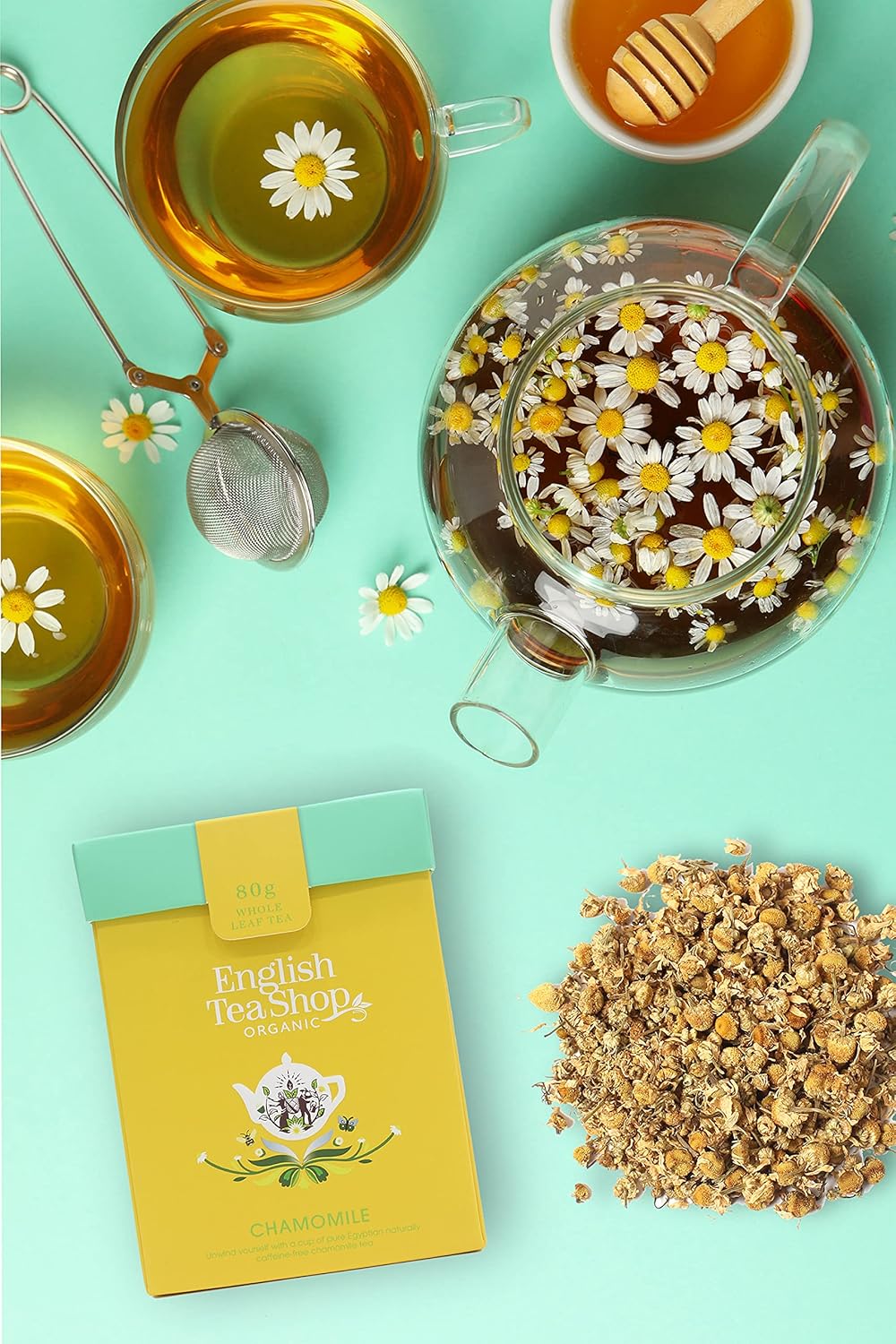 English Tea Shop Chamomile, Fairtrade & Organic Premium Whole Leaf Tea, 80g : Amazon.co.uk: Grocery