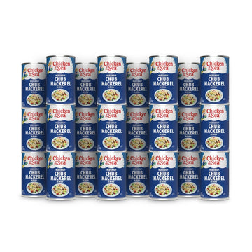 Chicken Of The Sea Chub Mackerel Wild Caught, High In Omega 3 Fatty Acids, Protein & Calcium, 15 Oz. Can (Pack Of 24)