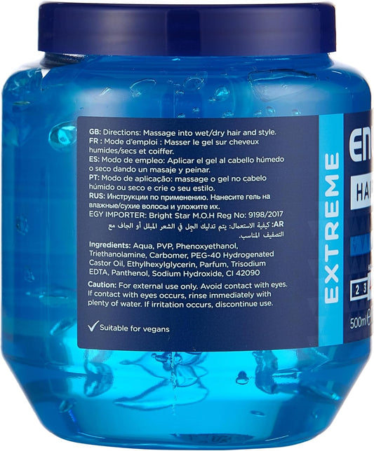 Enliven Xl Extreme Blue Hair Gel 500 Ml