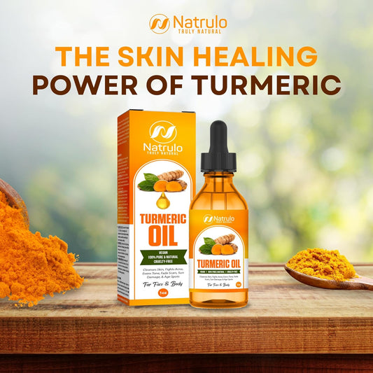 Turmeric Oil β Dark Spot Facial Serum For Face & Body β Natural Skin Brightening Serum & Hyperpigmentation Treatment β Turmeric Glow Serum Cleanses, Fights Acne, Evens Tone, Scars β For All Skin Types