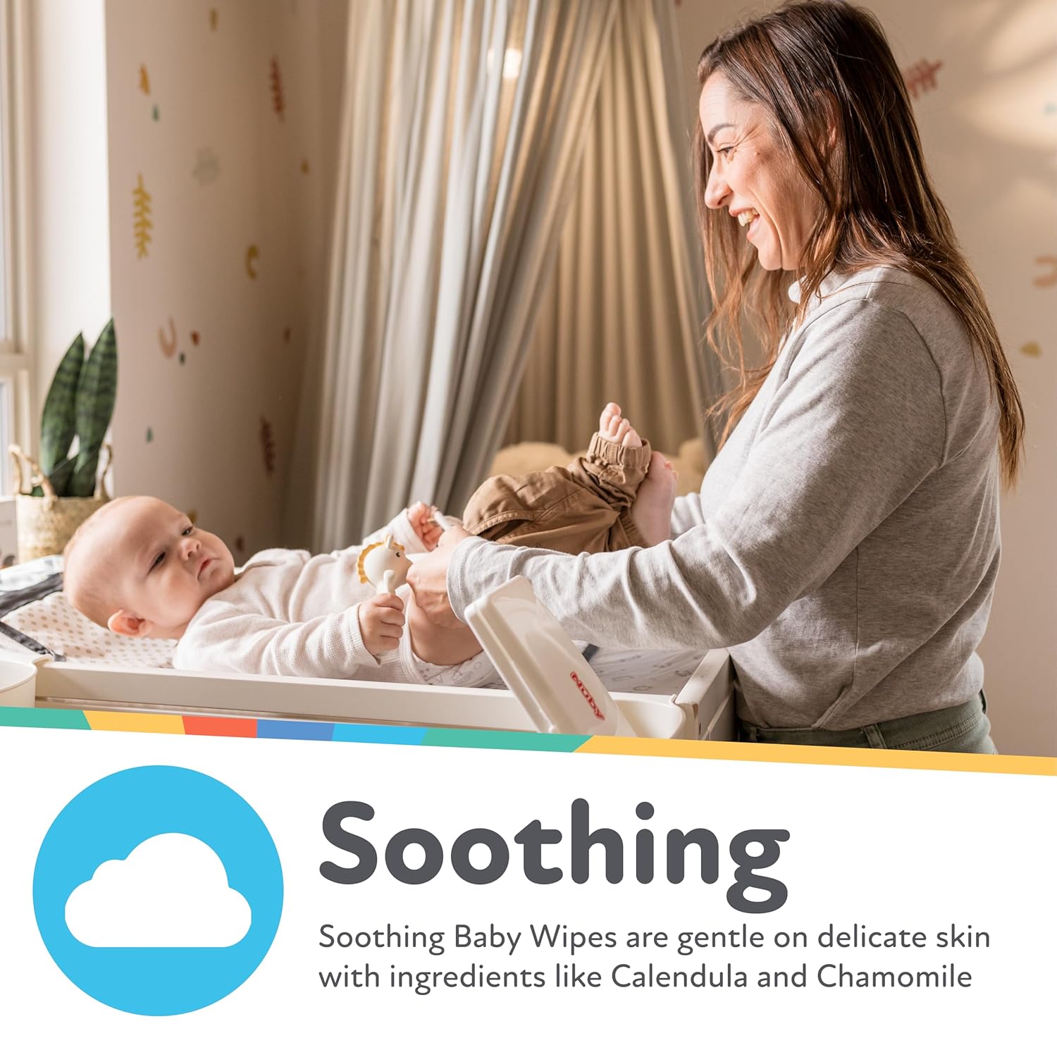 Nuby'S Soothing Ultra Premium Baby Wipes Naturally Inspired With Chamomile, Aloe, And Citroganix, Fragrance Free, Extra Thick, 512 Count : Baby