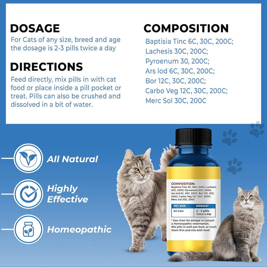 Immunity Boost For Cats Supplement โ Helps Your Feline'S Respiratory And Digestive System Fight Off Colds And Infections โ All Natural, No Fuss Remedy Pills