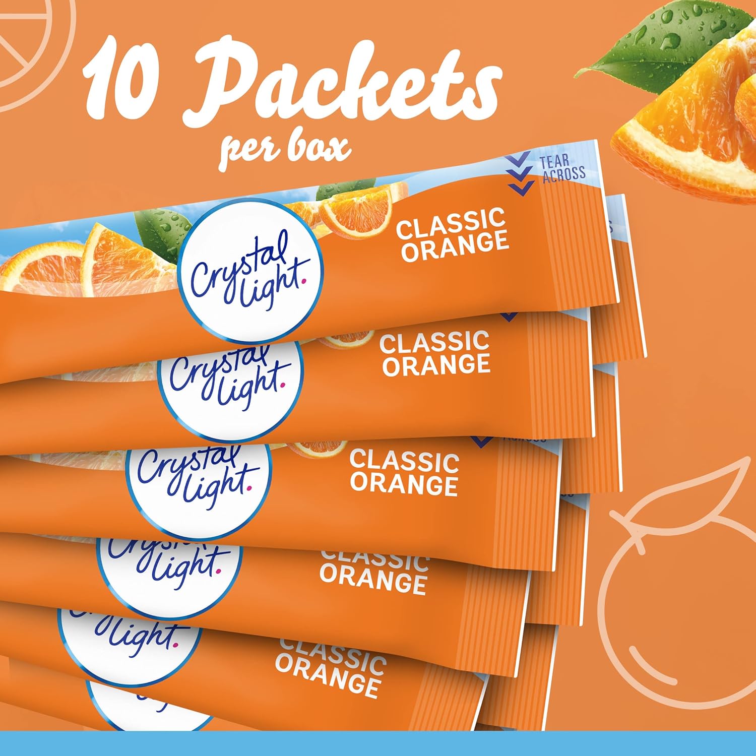 Crystal Light Sugar-Free Classic Orange On-The-Go Powdered Drink Mix 120 Count