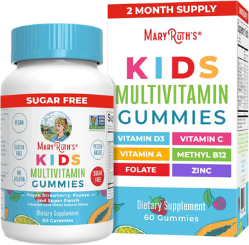 Maryruth Organics Kids Vitamins | Multi | Sugar Free | 2 Month Supply | Kids Multivitamin Gummies For Ages 2+ | Vegan | Only 1 Gummy A Day | 60 Count