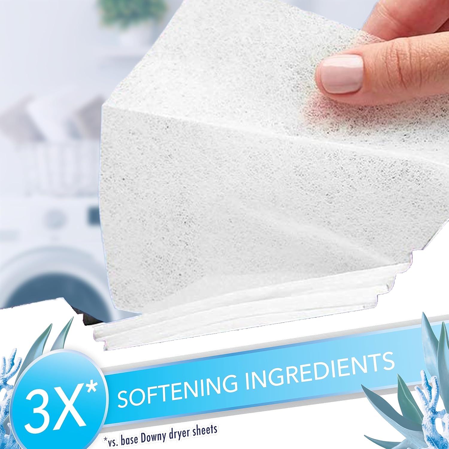 Downy Light Mega Dryer Sheets, Fabric Softener Dryer Sheets, Ocean Mist, 180 Count