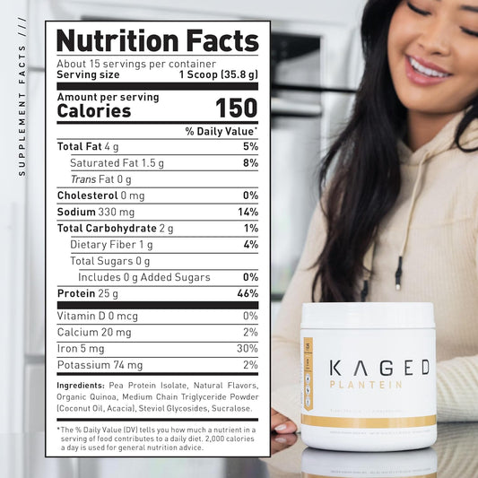 Kaged Plant Protein Powder | Vegan | Cinnamon Roll | Plantein | Organi