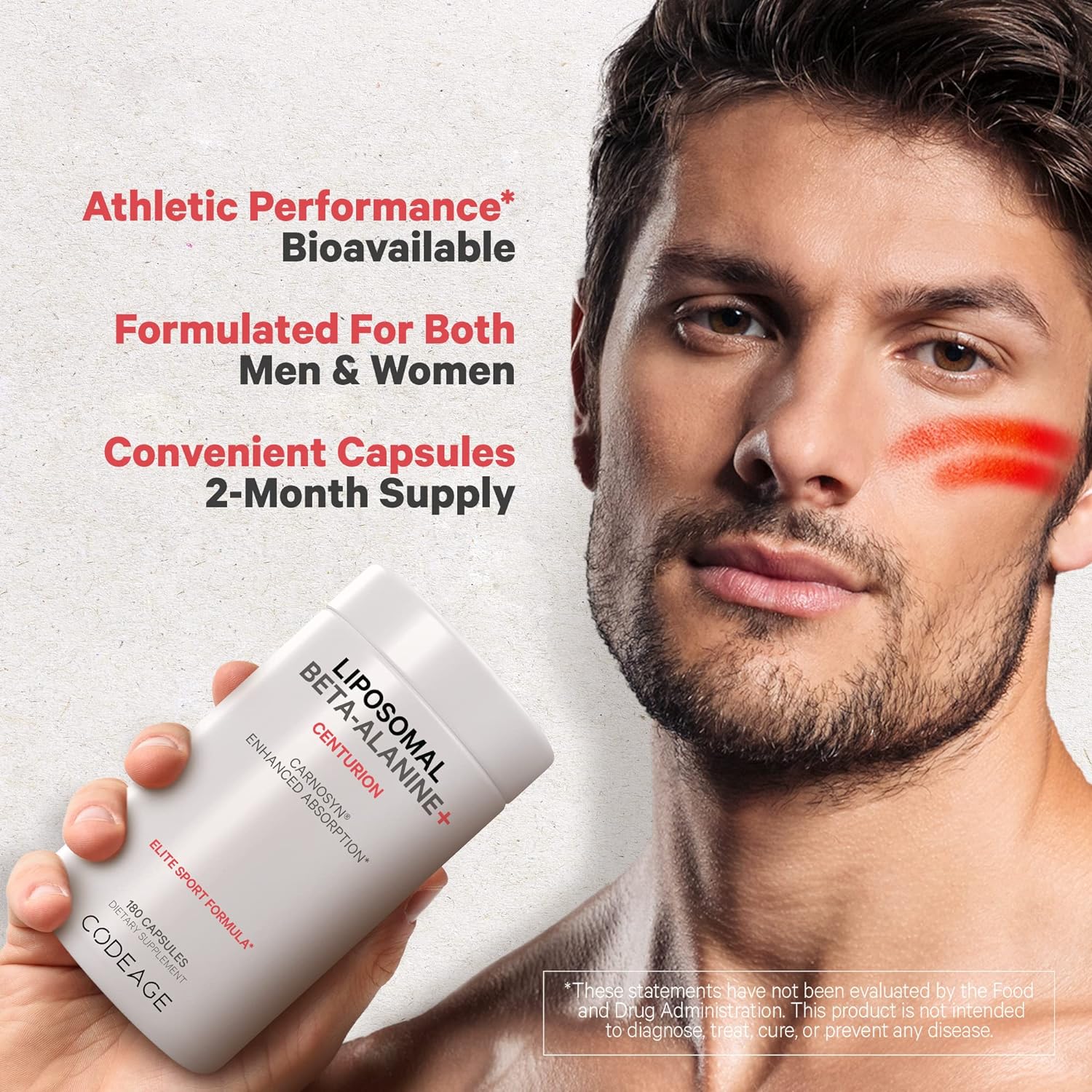 Codeage Liposomal Beta-Alanine Supplement, CarnoSyn Beta Alanine 1600