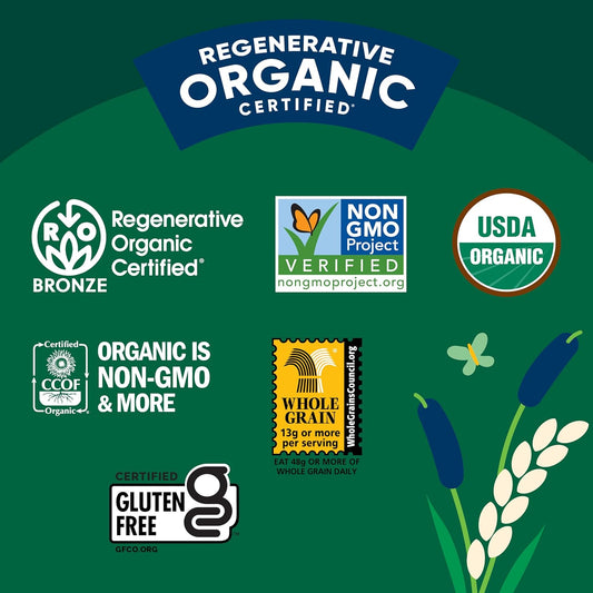 Lundberg Regenerative Organic Certified Thin Brown Rice Cakes, Cracked Pepper, 6-Pack – Healthy Snacks, Vegan, 6 Oz Ea