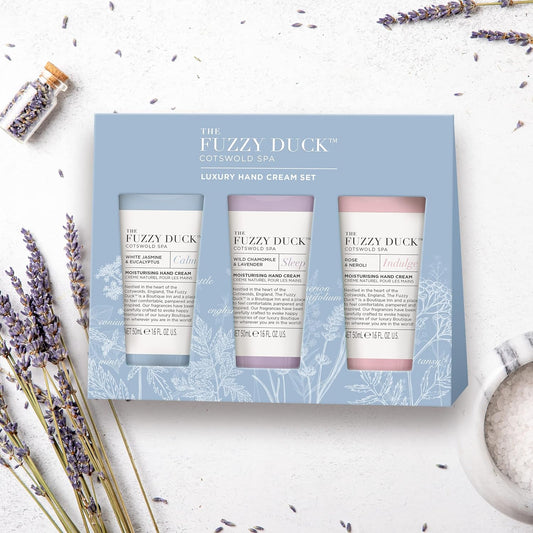 Baylis & Harding The Fuzzy Duck Cotswold Spa Rose & Neroli Indulge Luxury Hand Cream Treats Gift Set - Vegan Friendly