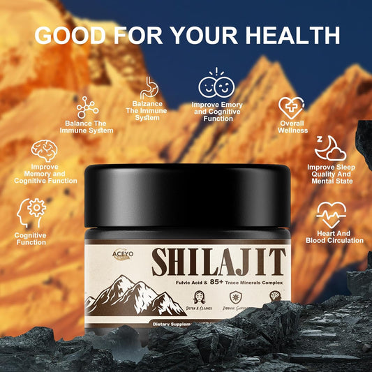 50 Grams Pure Shilajit Resin Organic Fulvic Acid & 85+ Trace Minerals