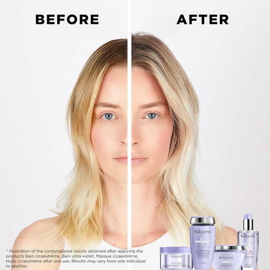 Kérastase Blond Absolu, Hydrating Illuminating Shampoo, For Lightened, Highlighted And Grey Hair, With Hyaluronic Acid & Edelweiss Flower, Bain Lumiere, 500Ml Refill