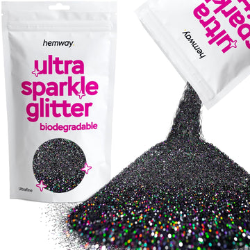 Hemway Eco Friendly Ultra Sparkle Glitter 100G / 3.5Oz - Biodegradable Vegan Cosmetic Safe For Craft Face Hair Nail And Festival Makeup - Chunky (1/40" 0.025" 0.6Mm) - Purple