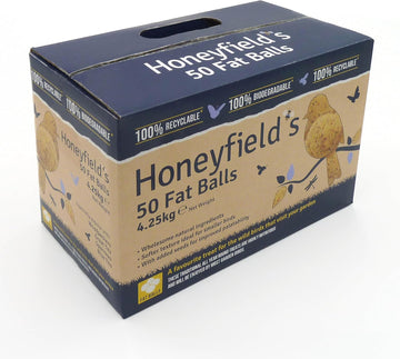 Fat Balls For Wild Birds (50) - High Energy Suet Feed, Nutritious, Great For Hanging Feeders, Attracts Birds To Garden All Year Round - Honeyfield'S