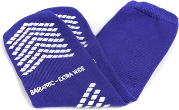 Mckesson Slipper Socks, Non-Slip Grip Socks, Royal Blue, Bariatric, Adult Shoe 10.5 To 11.5, Extra Wide, 1 Pair
