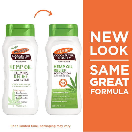 Palmer's Cocoa Butter Formula Hemp Oil Calming Relief Body Lotion, 8 Ounces