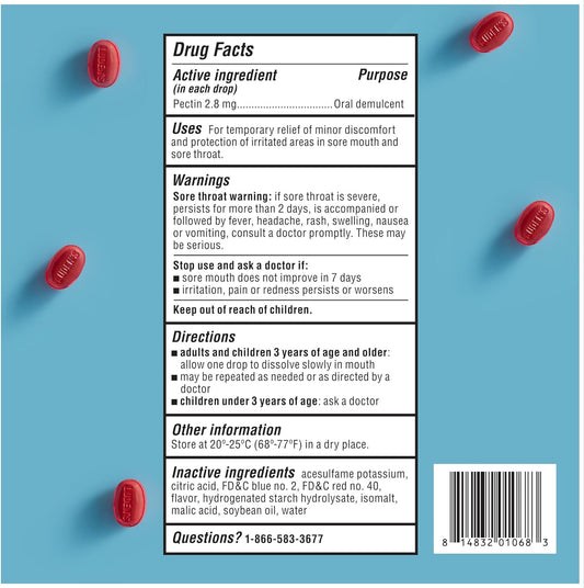 Luden'S Sore Throat Drops, For Minor Sore Throat Relief, Sugar Free Wild Cherry, 75 Count