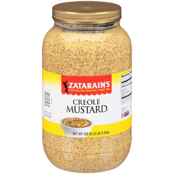 Zatarain'S Creole Mustard, 8 Lb - One 8 Pound Jar Of Creole Mustard Sauce, Cajun Style Condiment For Sandwiches, Salads, Dipping Sauces And Marinades