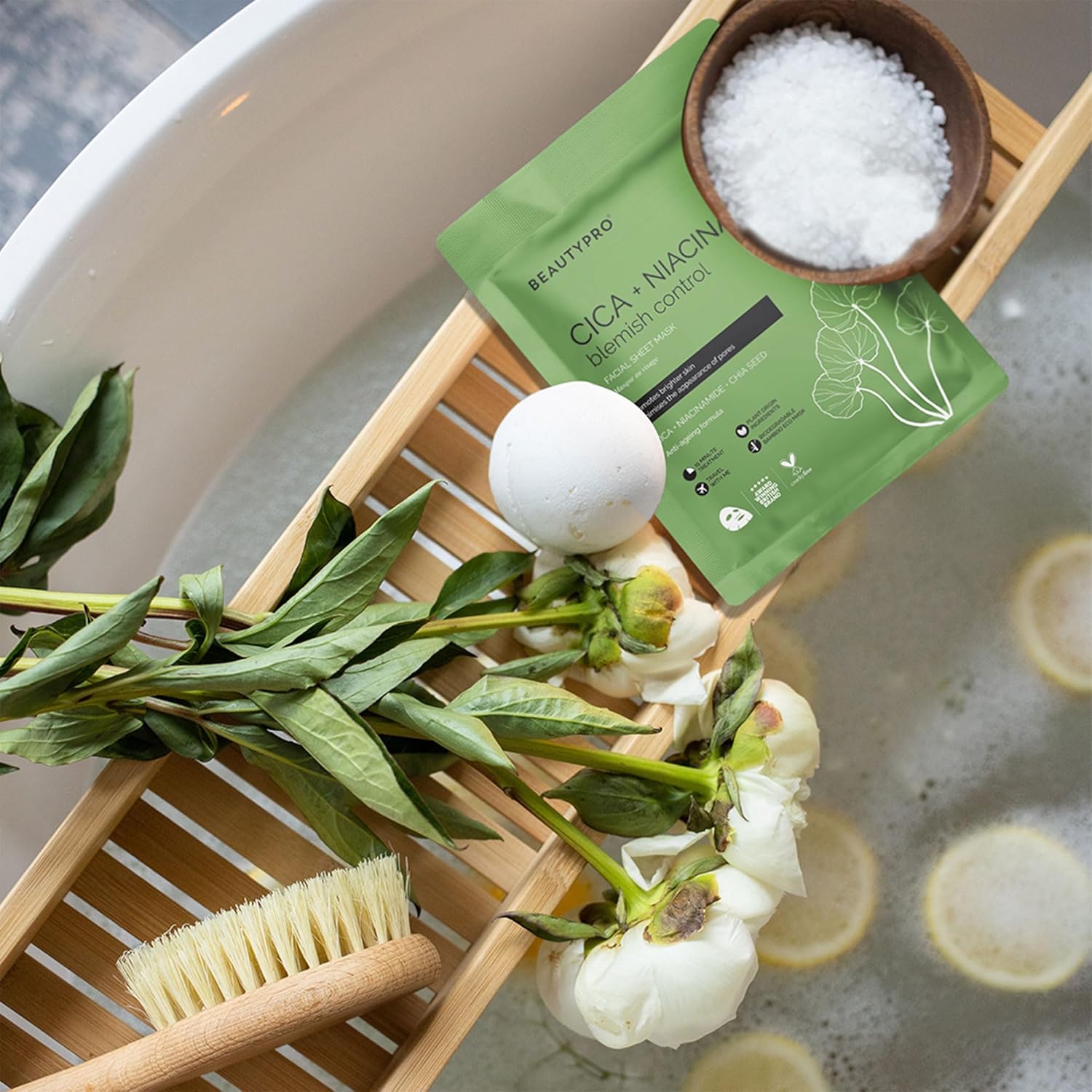 BEAUTYPRO CICA NIACINAMIDE BLEMISH CONTROL Anti-Ageing Face Mask Minimise Breakouts Regulate Oil Levels Multi 100% Biodegradable Plant Based Formula Natural Vegan Skincare Multi Award Winning Brand : Amazon.co.uk: Beauty