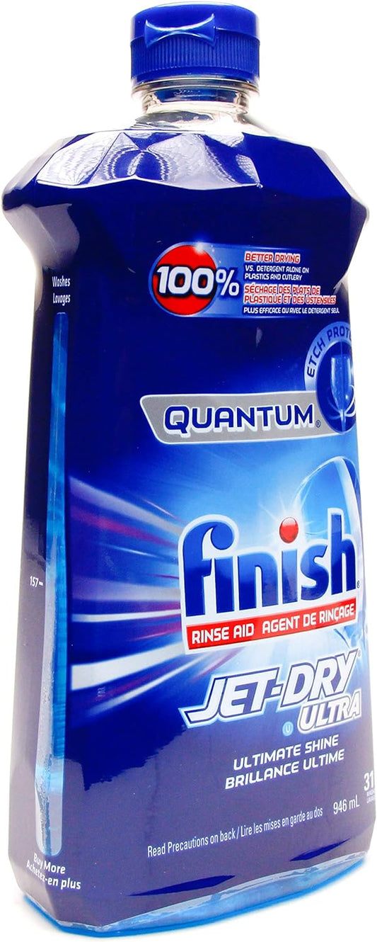 Finish Quantum Rinse Aid Jet-Dry Ultra Ultimate Shine, 32 Fl. Oz / 946 Ml - 315 Washes