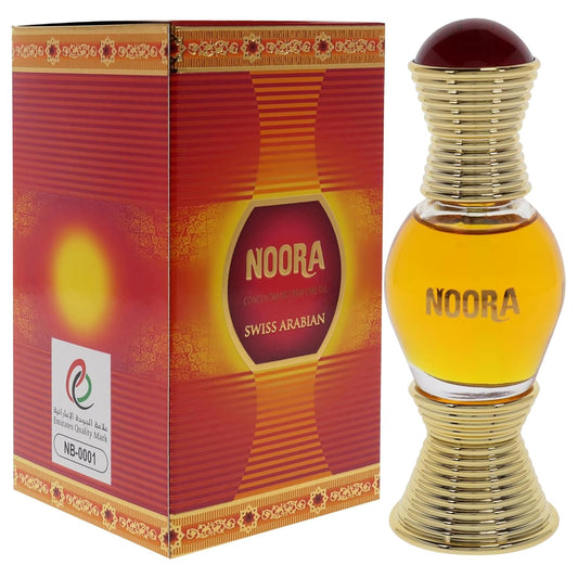 Swiss Arabian Noora - Luxury Products From Dubai - Long Lasting And Addictive Personal Perfume Oil Fragrance - A Seductive Signature Aroma - 0.6 Oz