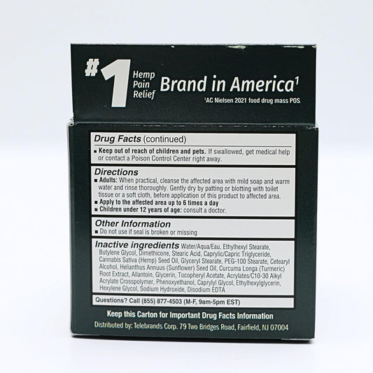 Hempvana Lidocaine 5% Relief Cream, As-Seen-On-Tv, Strongest Cream, Numbs Irritated Nerves For Fast Anorectal Relief, Enriched With Hemp Seed Oil, Non-Greasy & Odor-Free, 4-Oz Jar