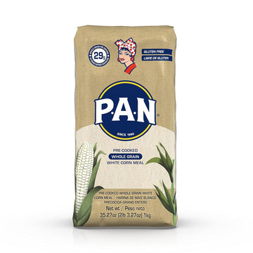P.A.N. Whole Grain White Corn Meal β Pre-Cooked Gluten Free And Kosher Flour (2Lb 3.27Oz) (Pack Of 1)